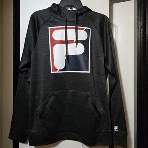 Fila Men's Black Pullover Hoodie Size Small